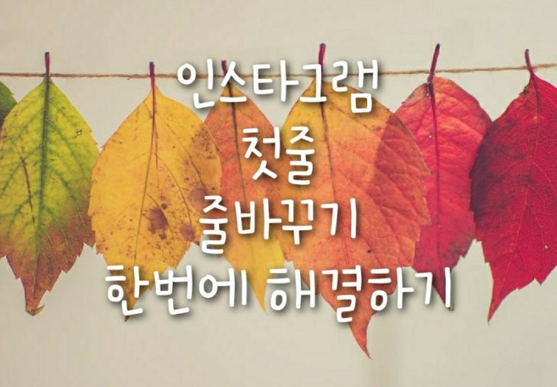 초보가 인스타그램 첫줄 공백 줄바꿈 단 한번에 해결하는 법