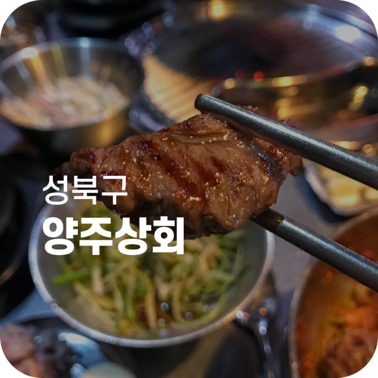 고려대역 고기 맛집 양주상회｜인성에 문제없는 찐 맛집 추천!