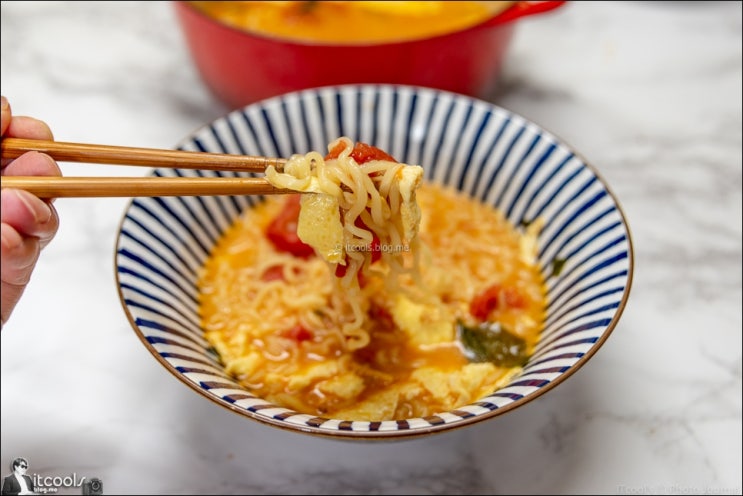  라면 맛있게 끓이는 법 나만의 오므 오신 토마토 치즈라면