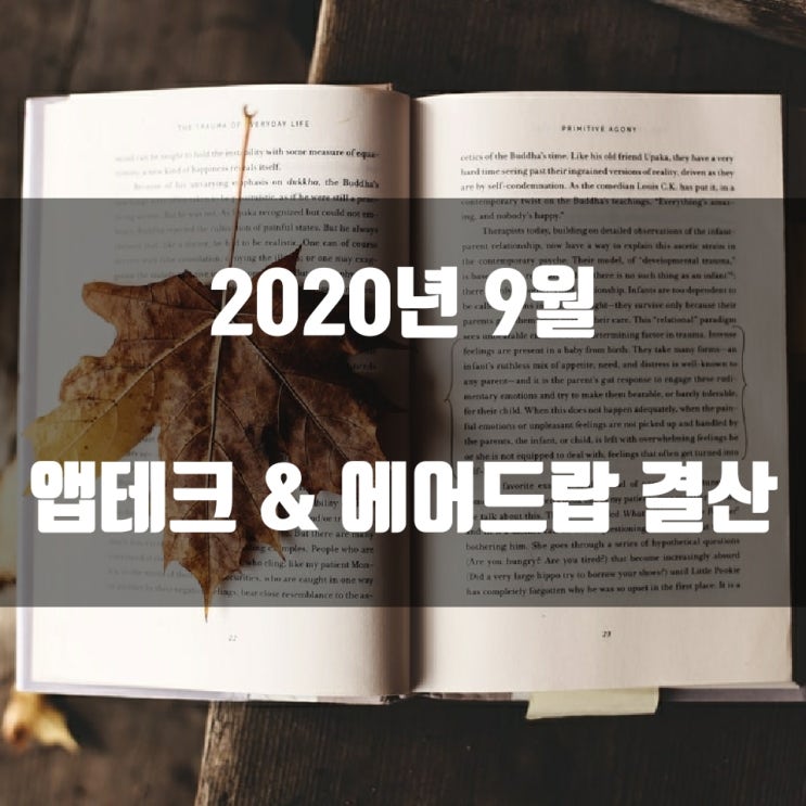  2020년 9월 앱테크 & 에어드랍 결산