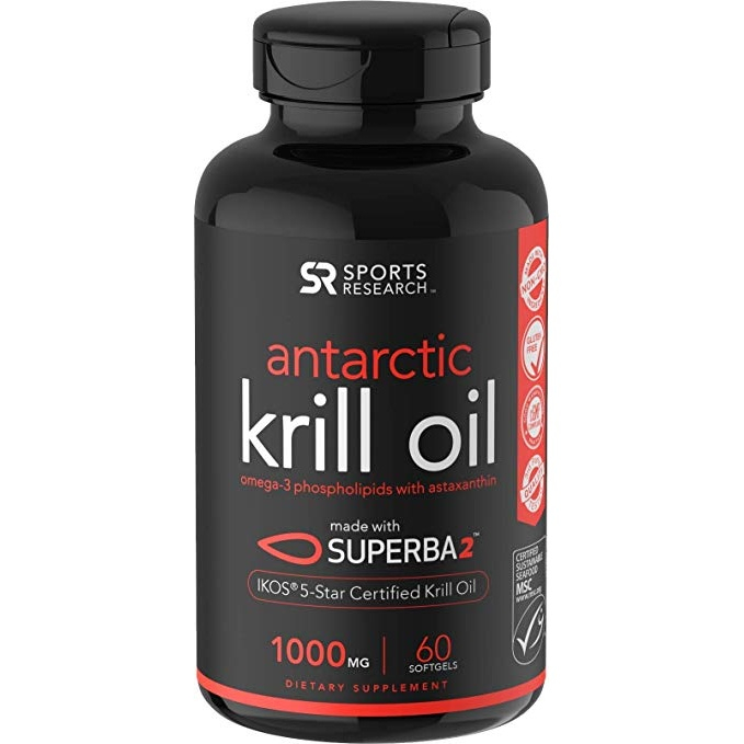   스포츠리서치 앤타크틱 크릴 오일 1000mg 소프트젤 60개입 