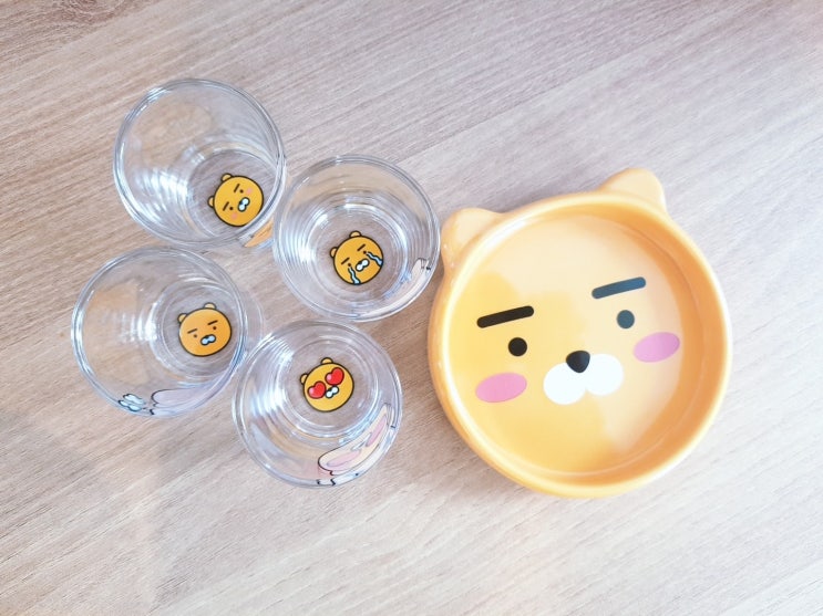  라이언 소주잔 깜찍할 수 있어 4P 옐로우기프트 리뷰