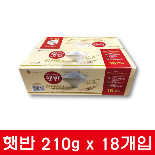   CJ 햇반 이천쌀밥 210g X 18개입 1개 