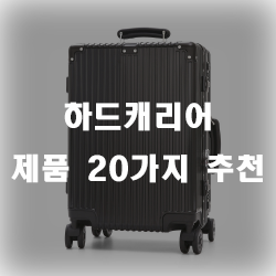  여행 필수품 하드캐리어 20가지 제품 추천 리스트 입니다