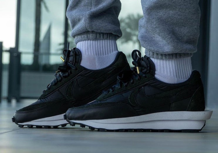  나이키 사카이 와플레이스 블랙 나일론 sacai x nike LDwaffle