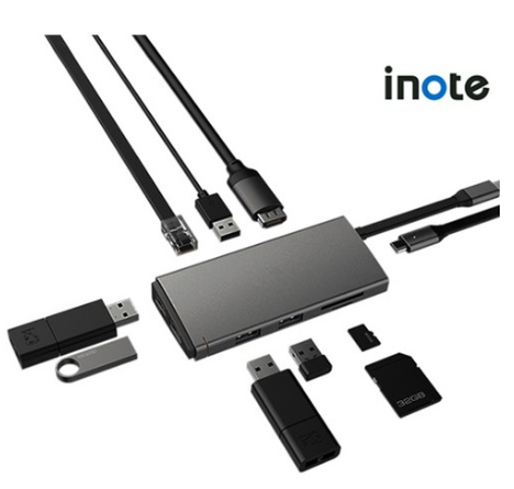  2020년 최저가 내일배송   아이노트 FS-CH51P C타입멀티허브 4K HDMI USB3.0 10in1 C PD 고속충전   [52,000원 ]
