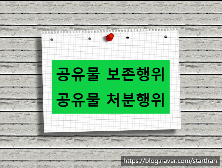  공유물의 관리·보존행위, 공유물위 처분행위
