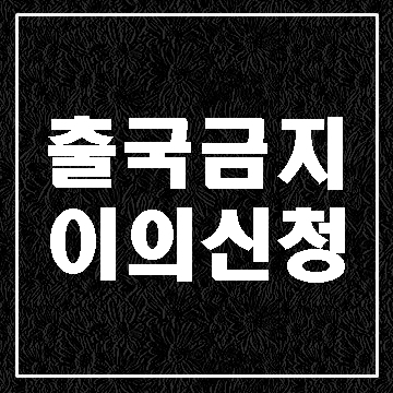  출국금지 이의신청 행정심판에 대해 (대구행정사)