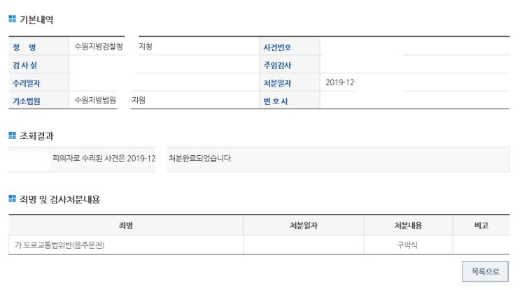  음주2진아웃 벌금형 약식기소 및 사고후미조치 내사종결 사례