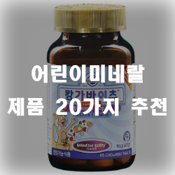  어린이에게 필요한 미네랄 추천 모음 입니다