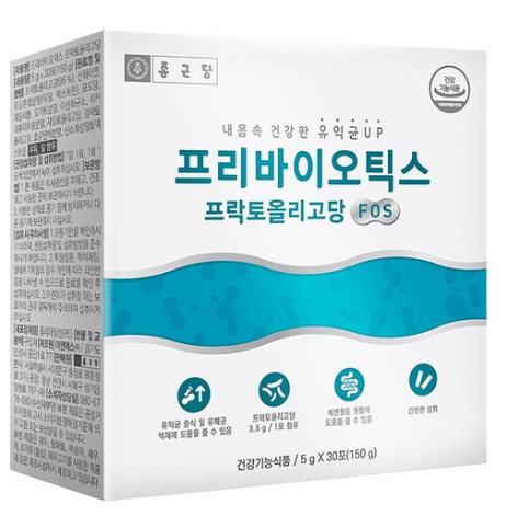  2020년 최저가 내일배송   종근당 프리바이오틱스 프락토올리고당 FOS 30포   [10,160원]