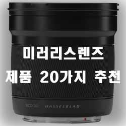  고급스러우면서 합리적인 가격의 미러리스렌즈 20종 추천드립니다.
