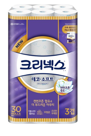  2020년 최저가 내일배송  크리넥스 3겹 데코 & 소프트 화장지 27m   [17,270원]