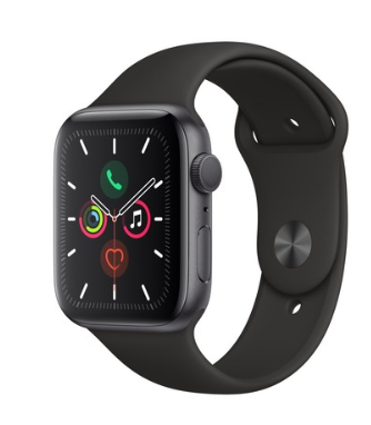  2020년 최저가 내일배송  Apple 애플워치5 GPS 44mm 스포츠밴드 S/M + M/L + 알루미늄케이스   색상 스페이스 그레이(MWVF2KH/A), 블랙(밴드)