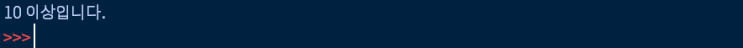 [Python] if문