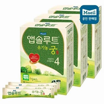앱솔루트 유기농 궁 스틱분유 4단계 (14gX20개입) x 3팩 (45,800원)