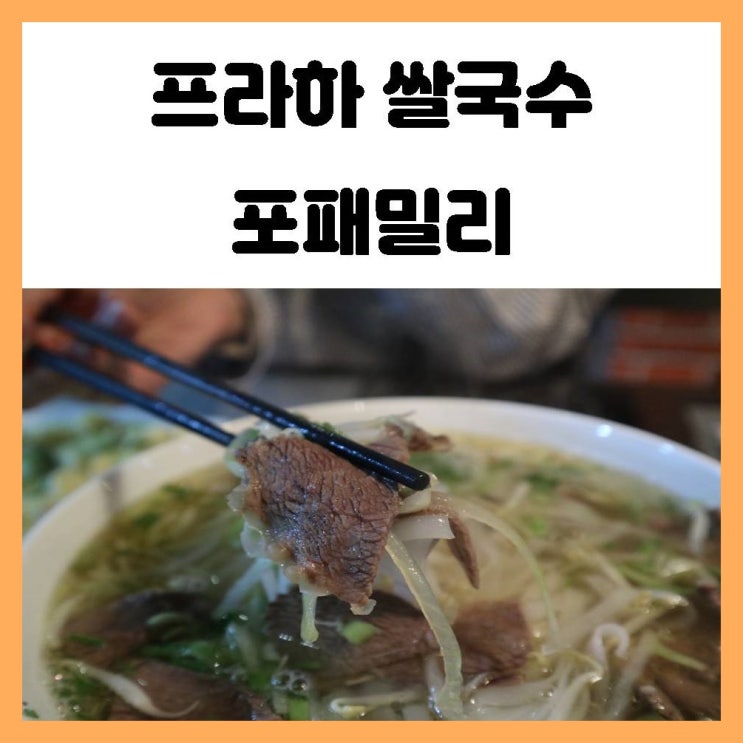 프라하 쌀국수 맛집 포패밀리 체코음식들이 질릴때 먹기 좋아요