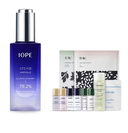  2020년 최저가 내일배송   아이오페 스템3 앰플 50ml + 프리미엄 교차판촉 10종 세트   [51,200원]
