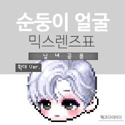  [KMS 캐시] 메이플스토리 순둥이 얼굴 믹스렌즈표 (믹렌/믹스컬러렌즈) 확대 Ver.