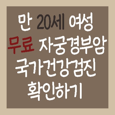 자궁경부암검사주기/무료대상 11