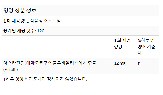 '이 브랜드, 아스타잔틴에선 어떨까?' - Lake Avenue Nutrition 아스타잔틴