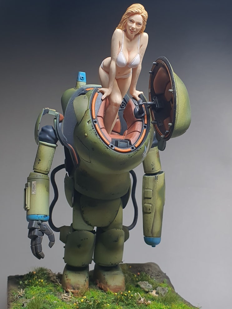  1/20 Ma.K S.A.F.S 랩터(raptor) with brick works figure-완성