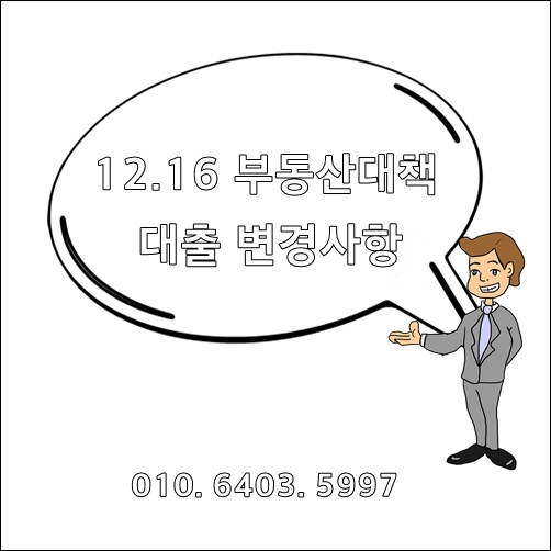 12.16 부동산대책 변경사항 정리(대출 부분)
