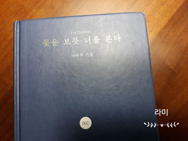  꽃을 보듯 너를 본다