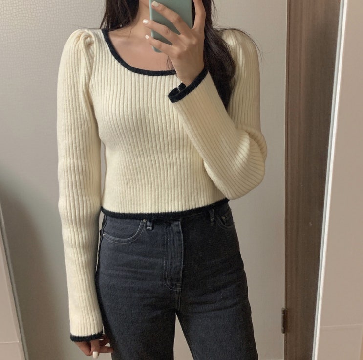  프롬비기닝 X 코드유 라이트 그레이 데님.