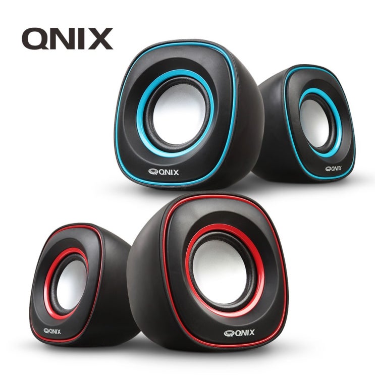   QNIX 컴퓨터 미니 USB스피커 QS3000U 스피커 블루  4,200원