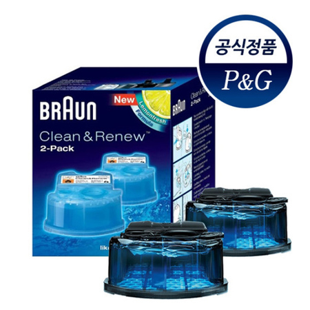  최저가확인  멸치쇼핑브라운 공식정품 면도기 세정액 CCR2 레몬향 전기면도기 리필액 상세페이지 참조 