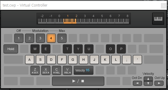  [Cakewalk Sonar] 컴퓨터 키보드로 악기연주