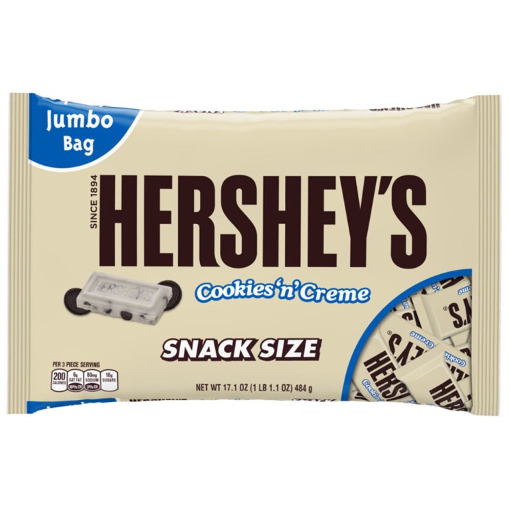 [화이트데이 수입과자]  허쉬 쿠키 앤 크림 초콜릿 스낵사이즈 12g 약 39개입  강력 추천 합니다!
