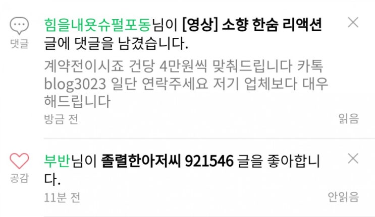  광고 알바 진행 수기