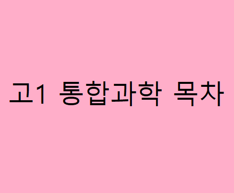예비고1 과학 통합과학 목차 : 네이버 블로그 예비고1 과학 통합과학 목차 : 네이버 블로그