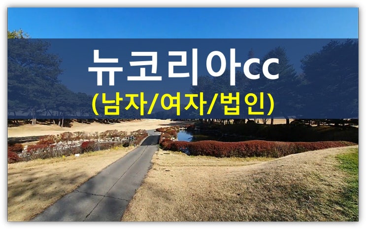 전통골프장 뉴코리아cc가 높게평가받는 이유(남자,여자,개인,법인회원권,동계휴장계획)