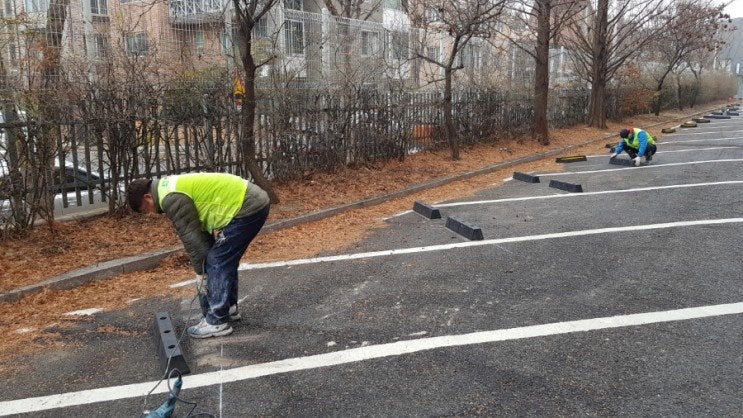 #경기도 일산 주엽고등학교 융착식 주차장도색 주차선도색 장애인주차장도색 카스토퍼시공 : 네이버 블로그