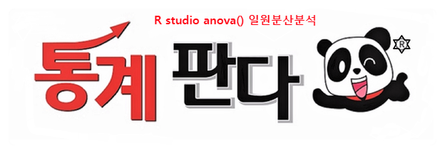  R studio anova() 일원분산분석 구해봅시다.