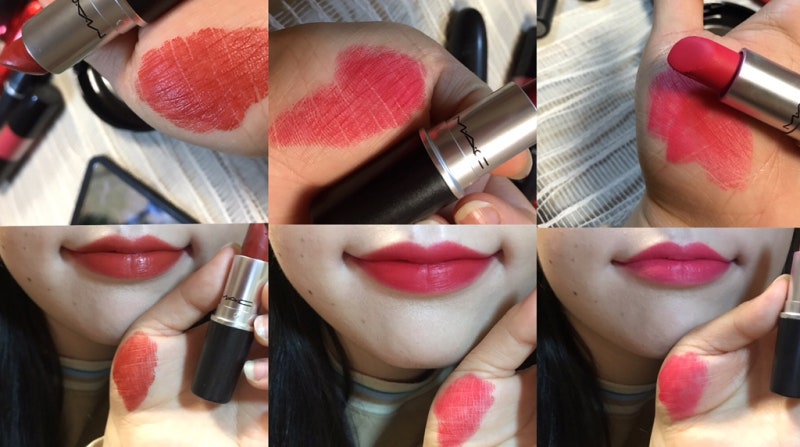 ✨맥립스틱 베스트 3colors 총정리편✨❤️맥칠리,루비우,릴렌트리슬리레드 발색샷❤️