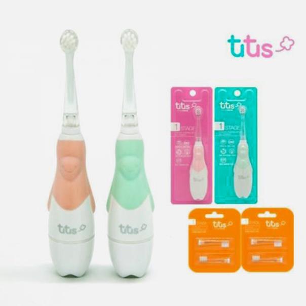  투투스 아기 전동칫솔 Stage 0/1 본품 1p 칫솔모 2p (15,800원)