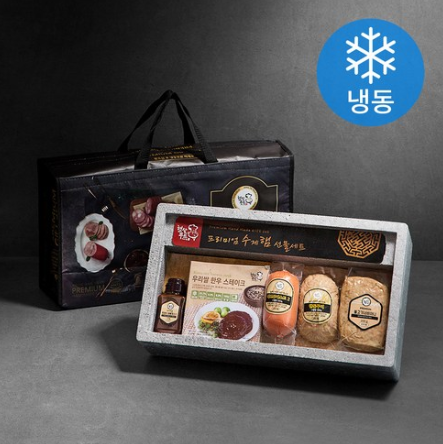  2020년 어린이집설날선물 햇살푸드 나눔 수제햄 2호 선물세트 (냉동) + 부직포가방   [18,900원]