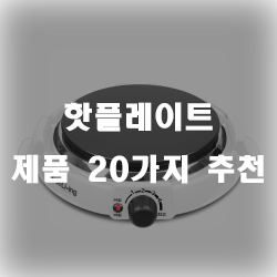  연기 유해가스 걱정없는 핫플레이트 추천제품~