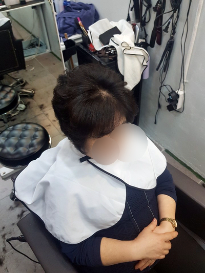  뿌리염색 + 컷 +드라이(욜로와미용실)