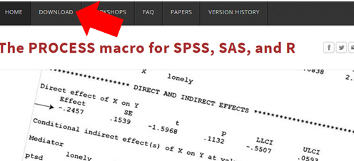  SPSS Process macro 다운로드 방법