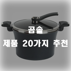  더욱 더 깊어진 곰솥 추천제품들~