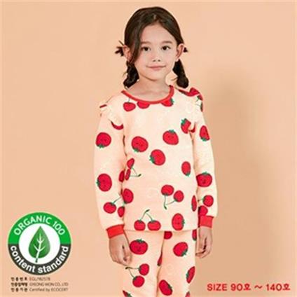 [바풀] UF FW19106 아동내복 여아 누빔 보온 내의 상하 세트 (14,800원)