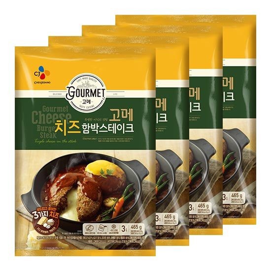   고메 치즈함박스테이크 465g X 4개 냉동 없음 상세설명 참조 
