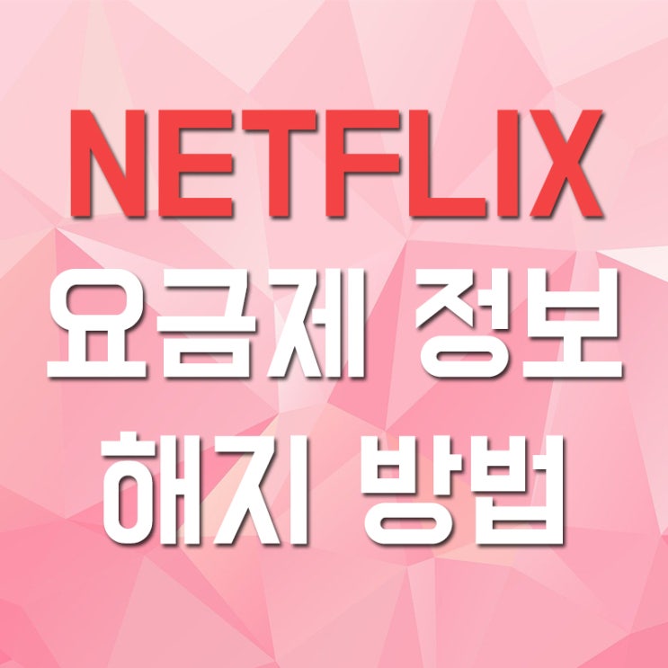 넷플릭스 멤버십 가입 요금제 정보 및 해지 방법 넷플릭스 멤버십 가입 요금제 정보 및 해지 방법