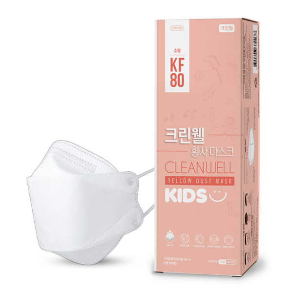   크린웰 황사마스크 소형 KF80 1개 20개입 
