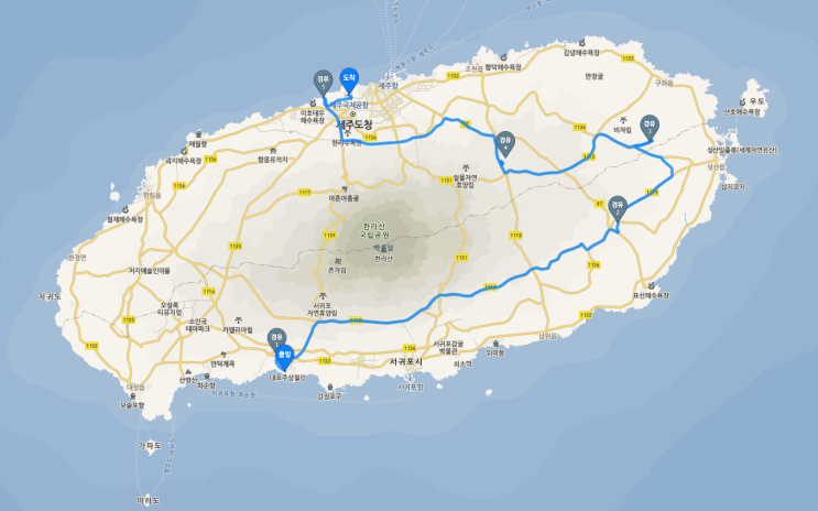  제주도 2박 3일 여행코스 셋째 날, 중문 기원뚝배기, 레일바이크, 삼미횟집